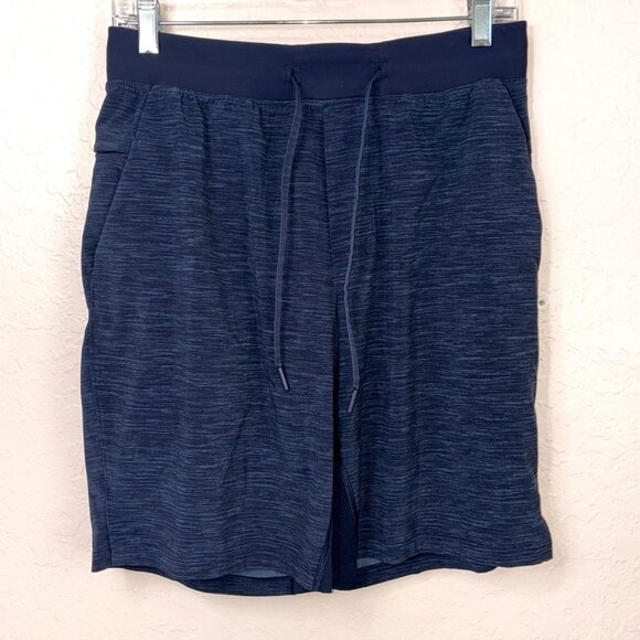 Lululemon T.H.E. Short Mens Medium Heathered Dark Gray Pull On Pockets NO LINER - Picture 1 of 10